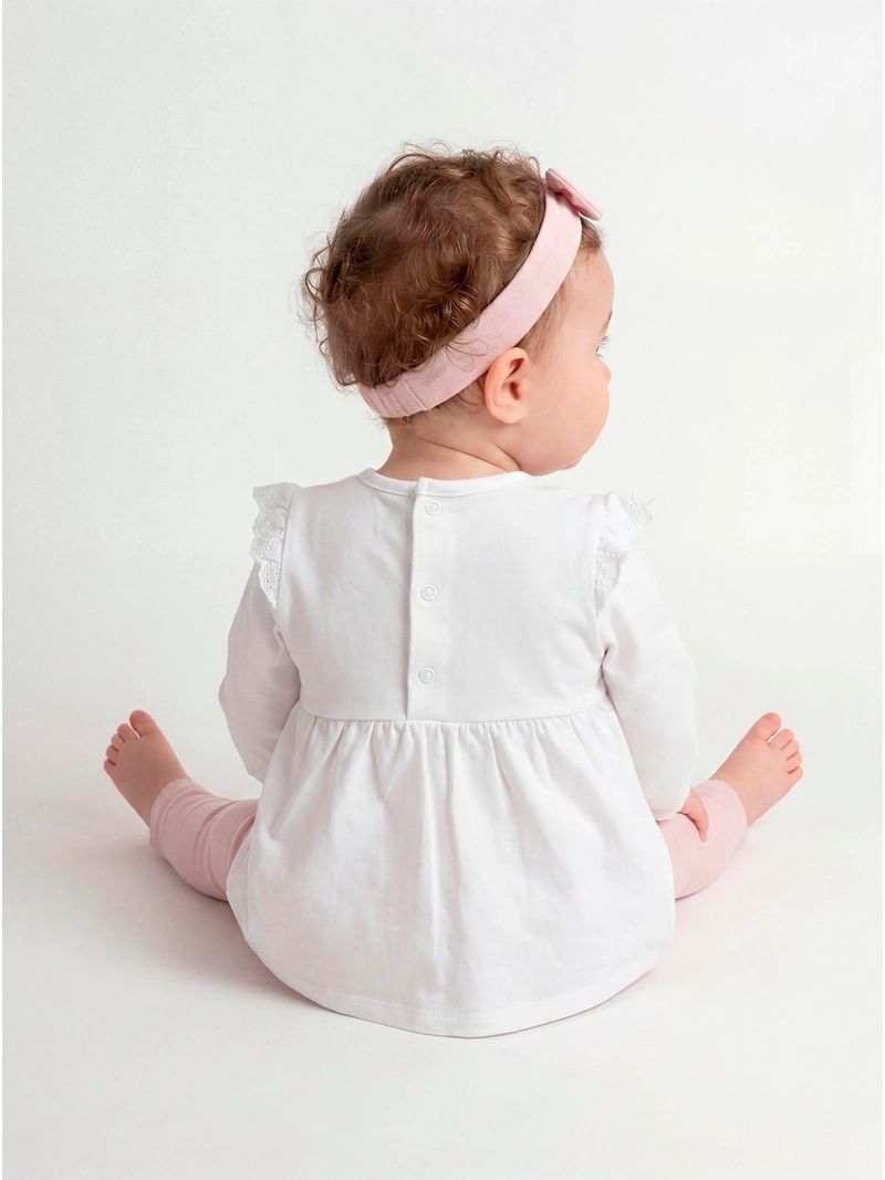 CONJUNTO POLERA + CALZA NIÑA BABY HARVEST ALGODÓN  - 2