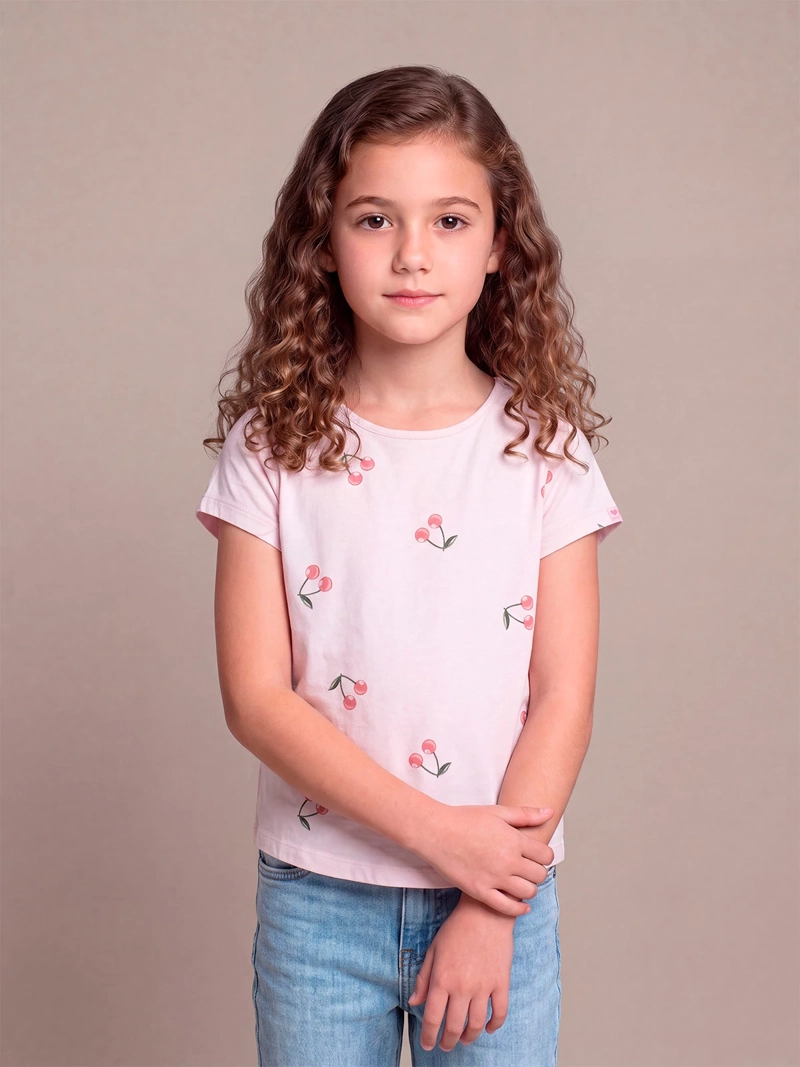 POLERA NIÑA HARVEST MANGA CORTA PRINT - 1
