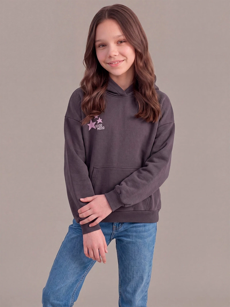 POLERÓN NIÑA INDEX TEEN CAPUCHA OVERSIZE - 1