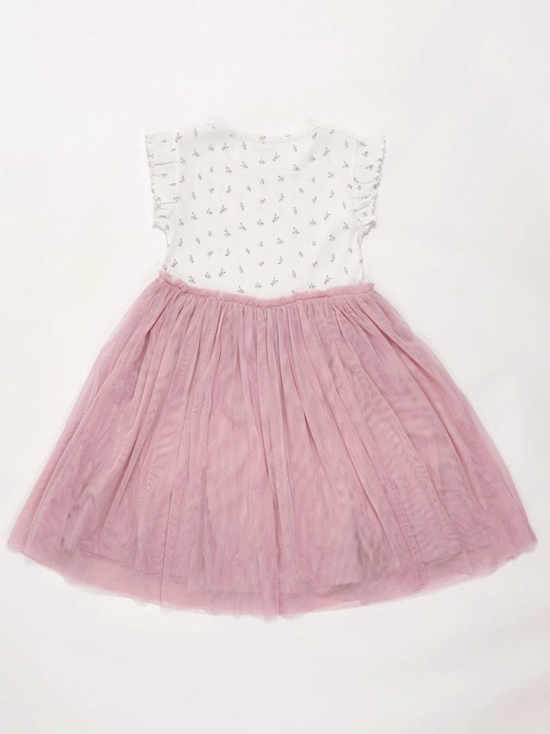 VESTIDO NIÑA HARVEST ALGODÓN CORTO TUL - 4