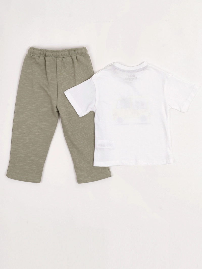 CONJUNTO POLERA + SHORT NIÑO BABY HARVEST ALGODÓN - 4