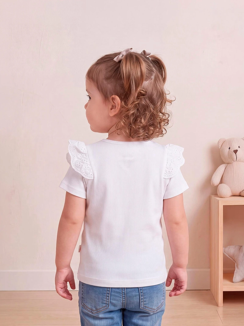 POLERA NIÑA BABY HARVEST ALGODÓN RIB BRODERIE - 2