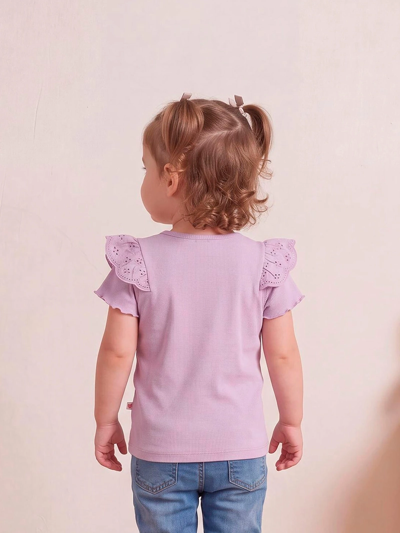 POLERA NIÑA BABY HARVEST ALGODÓN RIB BRODERIE - 2