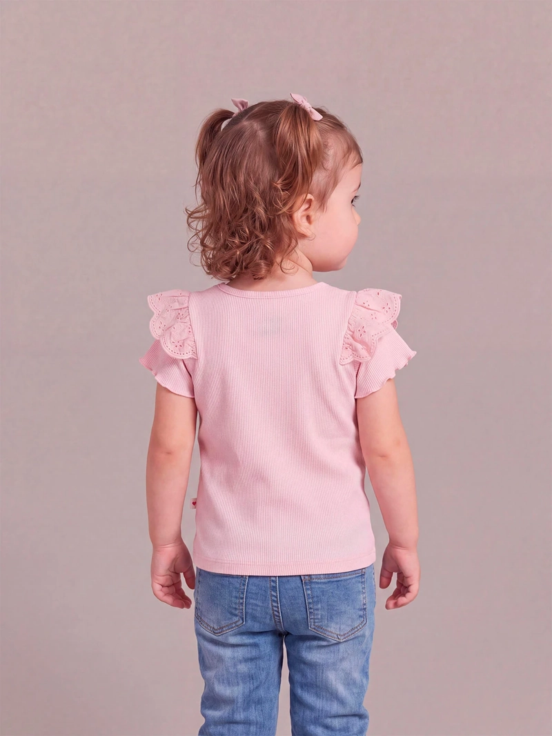 POLERA NIÑA BABY HARVEST ALGODÓN RIB BRODERIE - 2