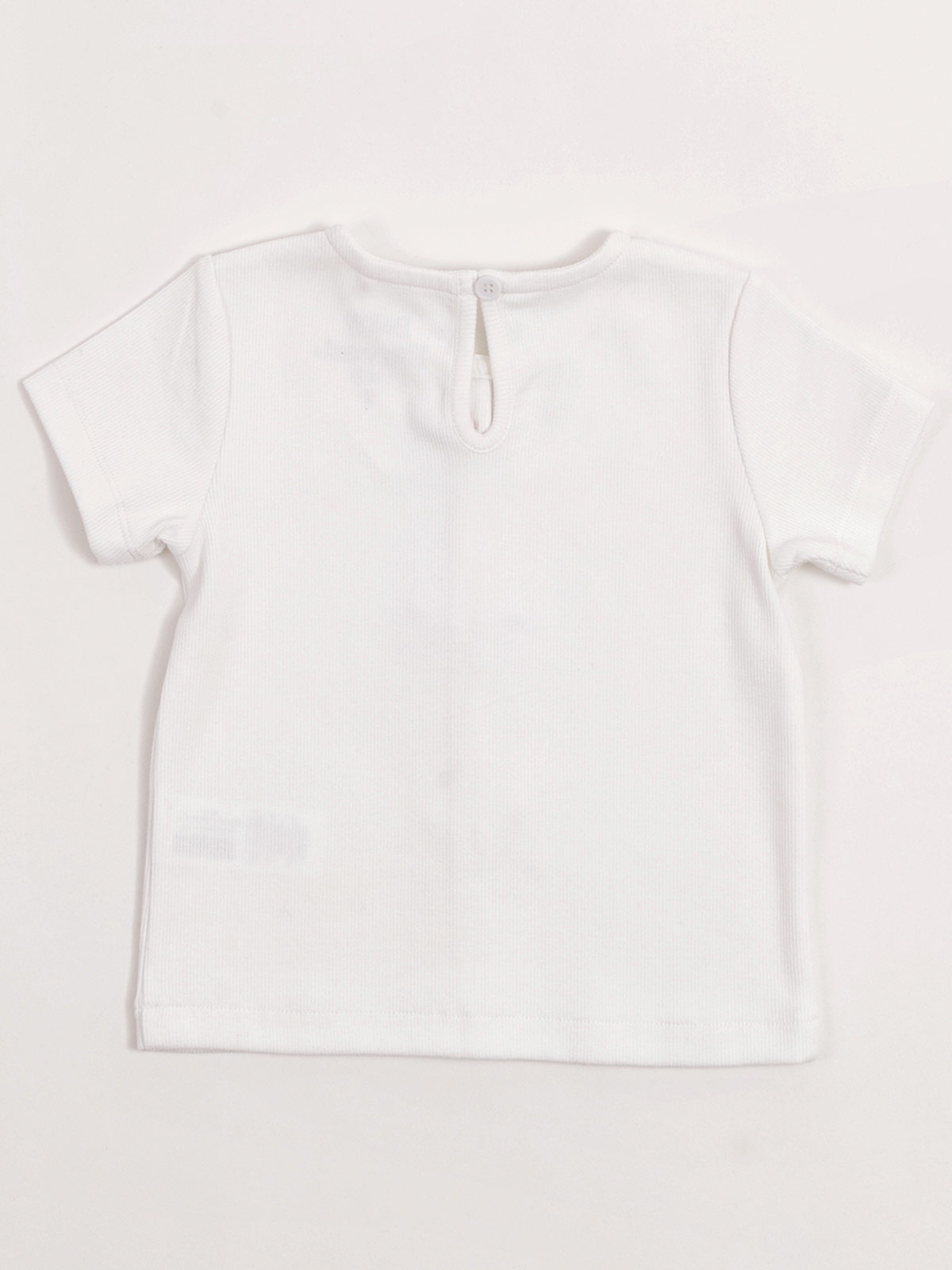 POLERA NIÑA BABY HARVEST ALGODÓN MANGA CORTA RIB LISA VUELOS - 4