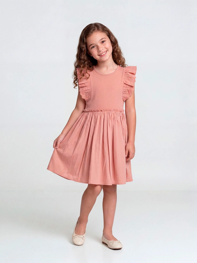 VESTIDO NIÑA HARVEST ALGODÓN CORTO VUELOS