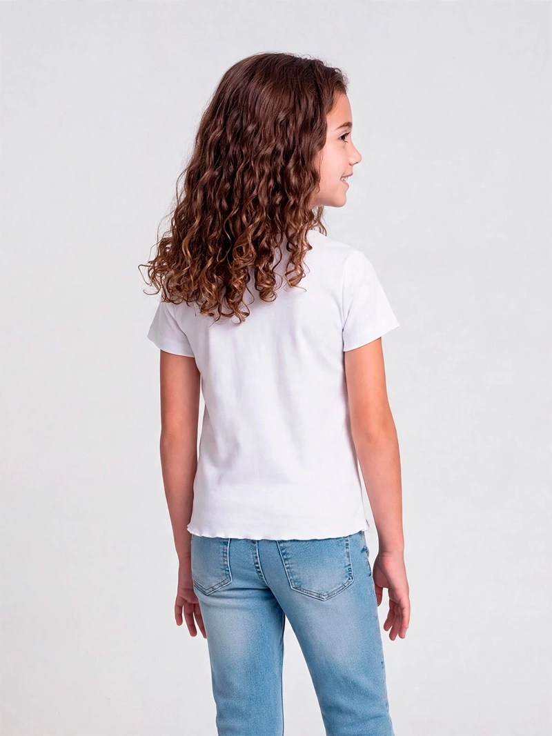 POLERA NIÑA HARVEST ALGODÓN MANGA CORTA RIB - 2