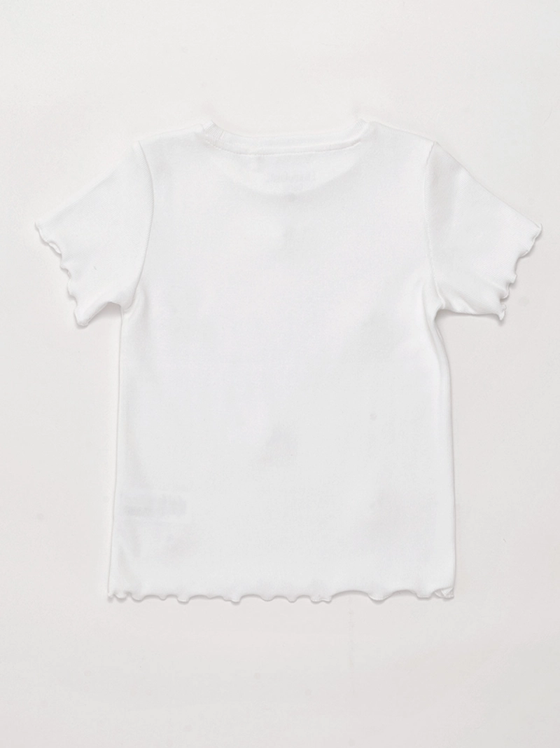 POLERA NIÑA HARVEST ALGODÓN MANGA CORTA RIB - 4