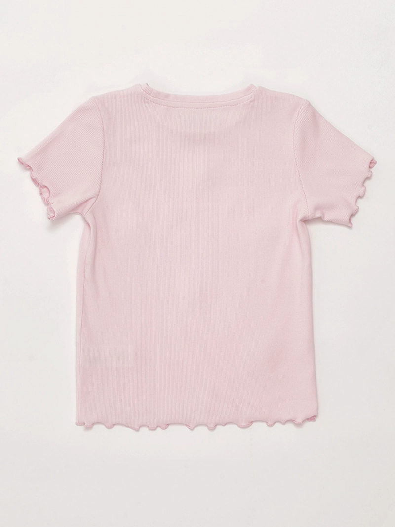 POLERA NIÑA HARVEST ALGODÓN MANGA CORTA RIB - 4