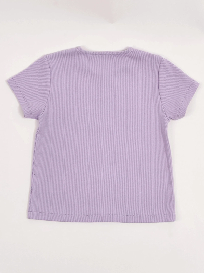 POLERA NIÑA HARVEST ALGODÓN MANGA CORTA RIB LAZOS - 4