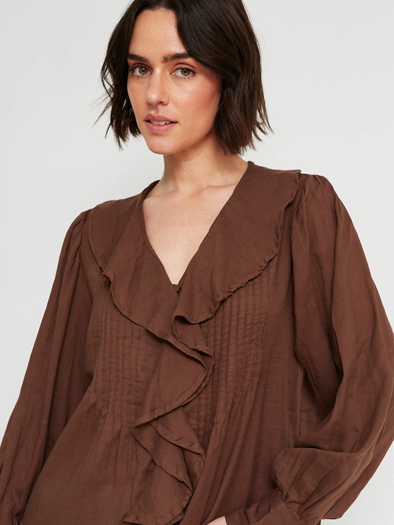 BLUSA MUJER REGATTA ALGODÓN MANGA LARGA VUELOS - 3