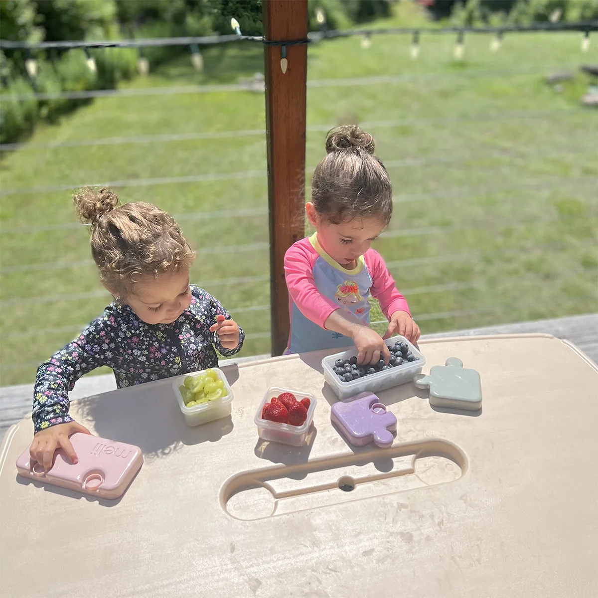 CONTENEDOR DE ALIMENTOS PUZZLE - ROSA - 5