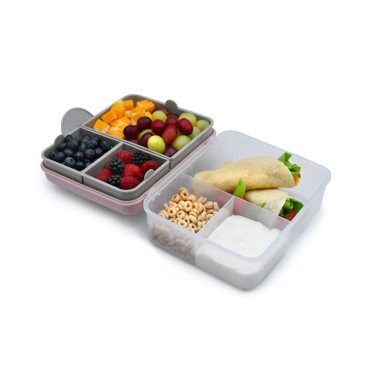 CONTENEDOR BENTO BOX CON CUBIERTO-ROSA - 3