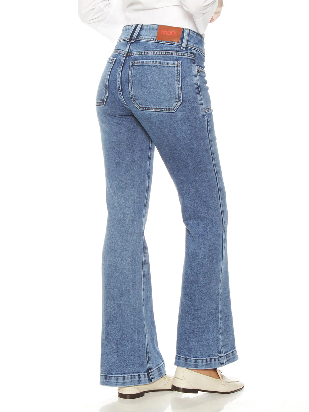 JEANS MUJER WADOS ALGODÓN CARGO FLARE TIRO ALTO - 4