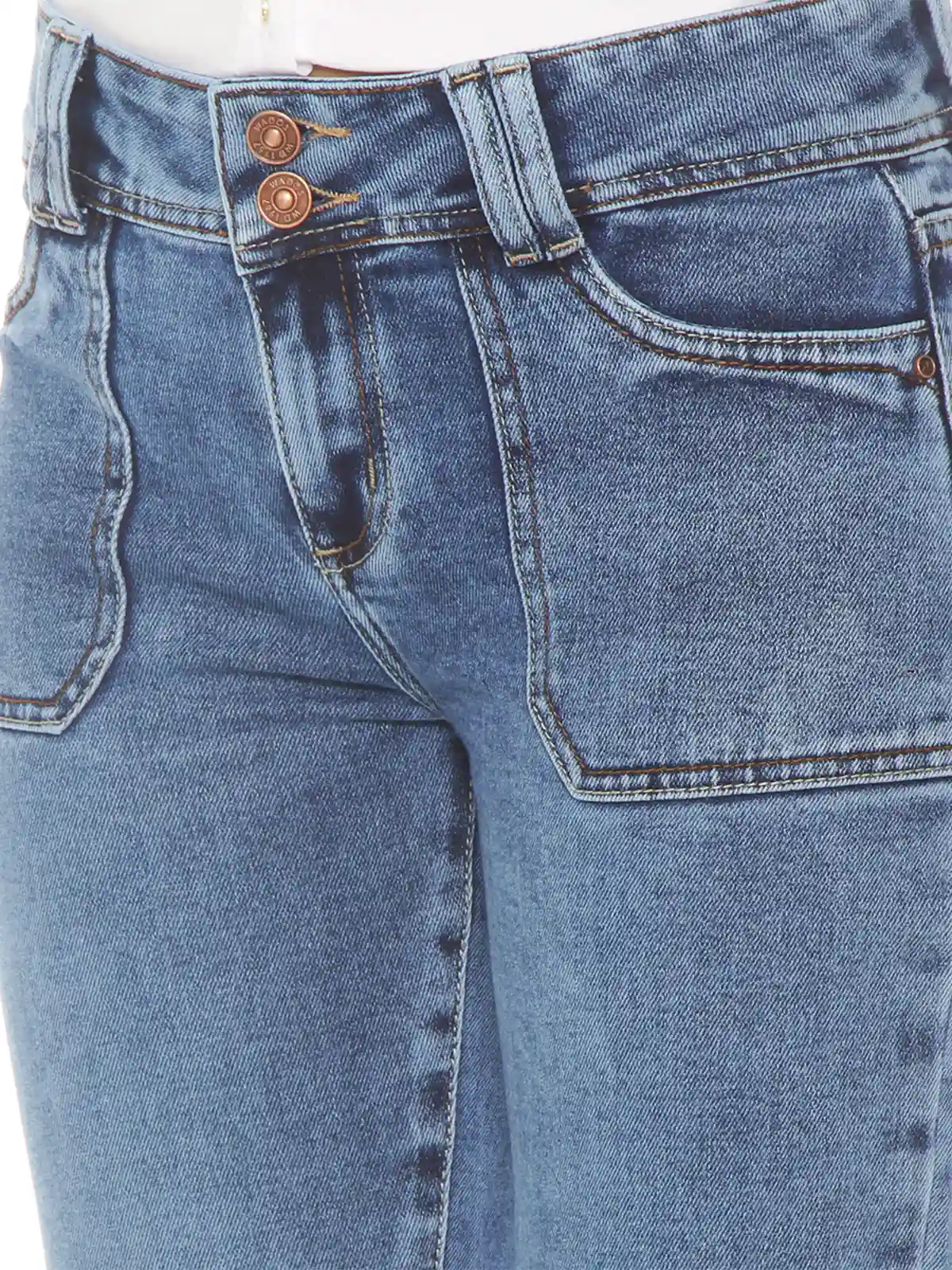 JEANS MUJER WADOS ALGODÓN CARGO FLARE TIRO ALTO - 5