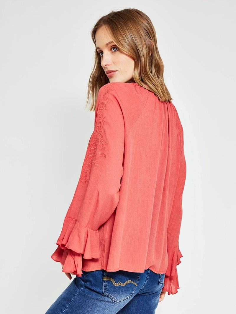 BLUSA MUJER TATIENNE MANGA LARGA VUELOS - 3