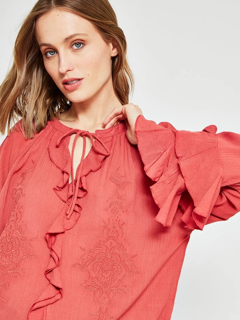 BLUSA MUJER TATIENNE MANGA LARGA VUELOS - 4