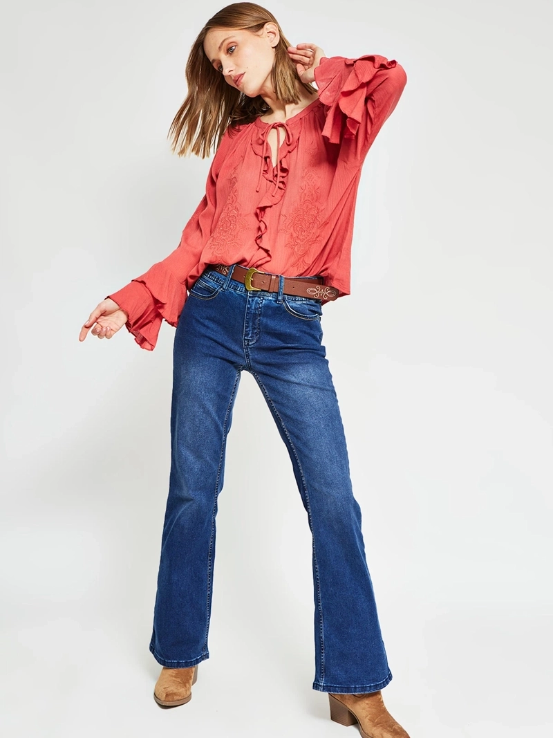 BLUSA MUJER TATIENNE MANGA LARGA VUELOS - 5