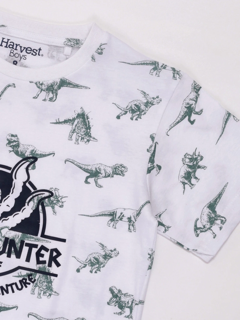 POLERA NIÑO HARVEST ALGODÓN MANGA CORTA PRINT - 3