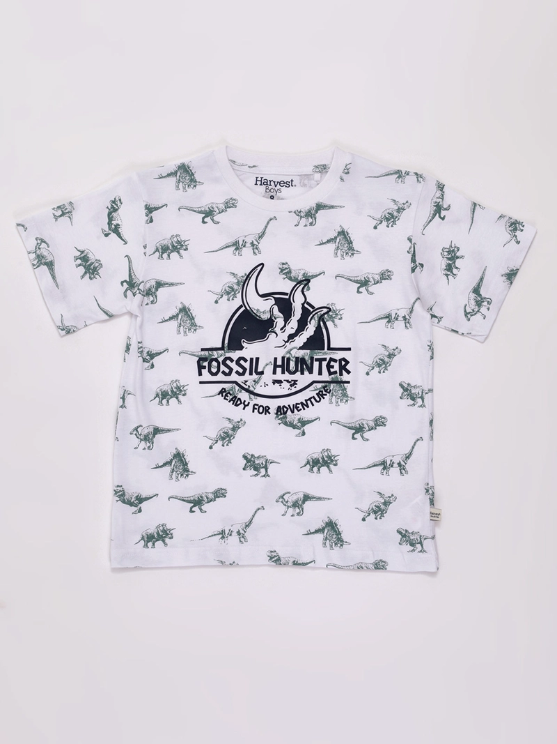 POLERA NIÑO HARVEST ALGODÓN MANGA CORTA PRINT