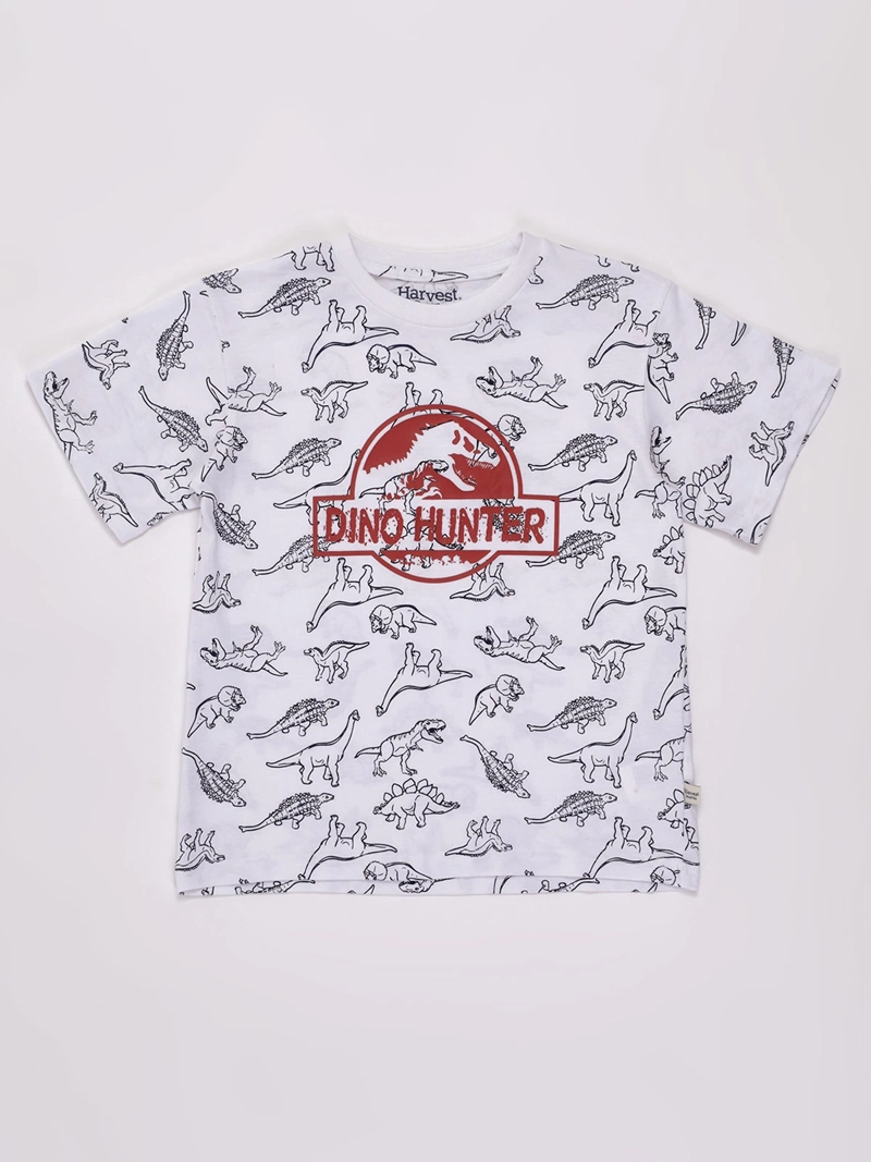 POLERA NIÑO HARVEST ALGODÓN MANGA CORTA PRINT
