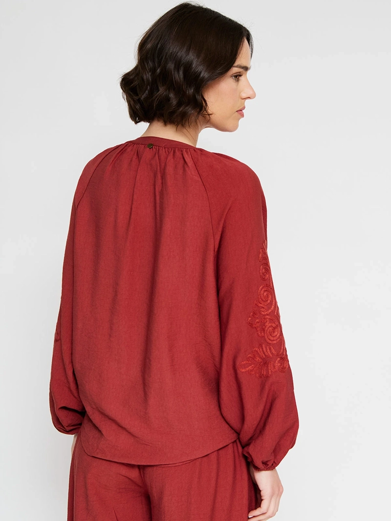 BLUSA MUJER TATIENNE MANGA LARGA NUDO - 2