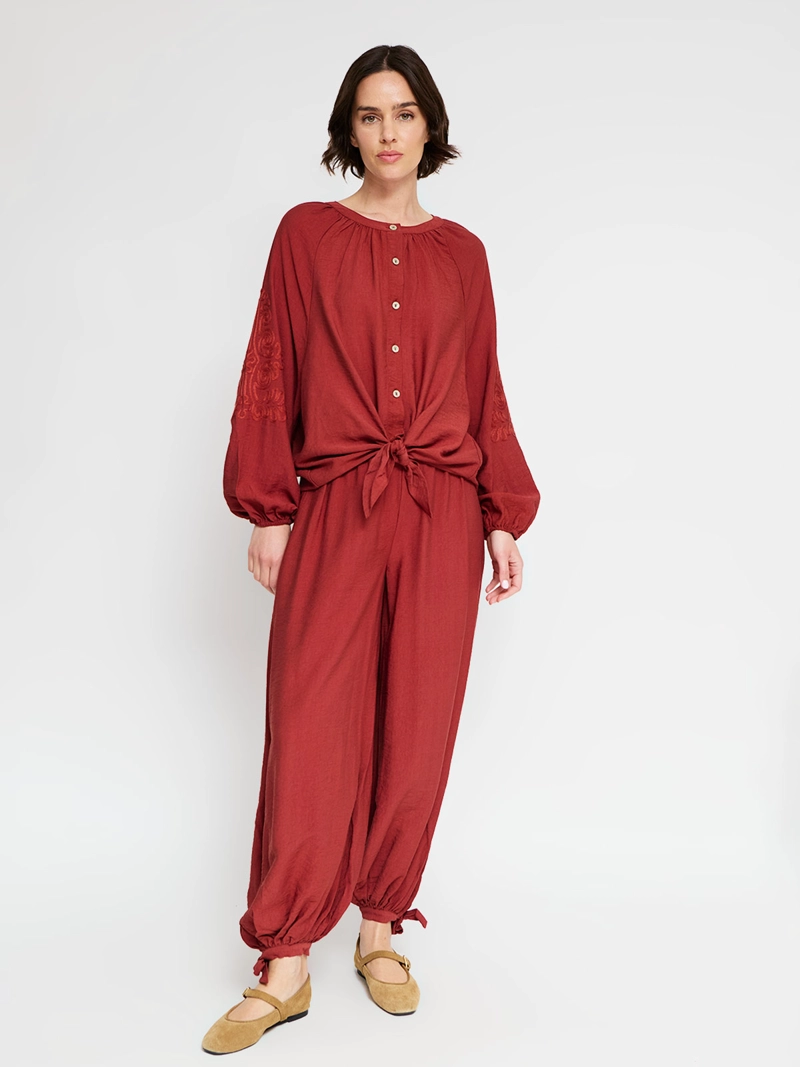 BLUSA MUJER TATIENNE MANGA LARGA NUDO - 4