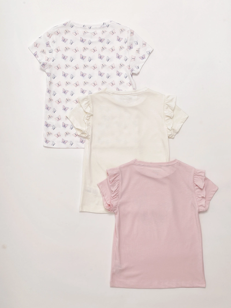 PACK X3 POLERA NIÑA HARVEST ALGODÓN MANGA CORTA - 2