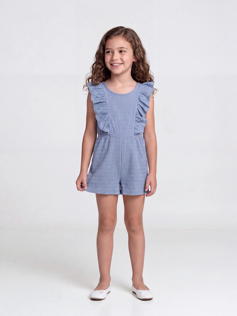ENTERITO NIÑA HARVEST ALGODÓN CORTO BRODERIE - 1