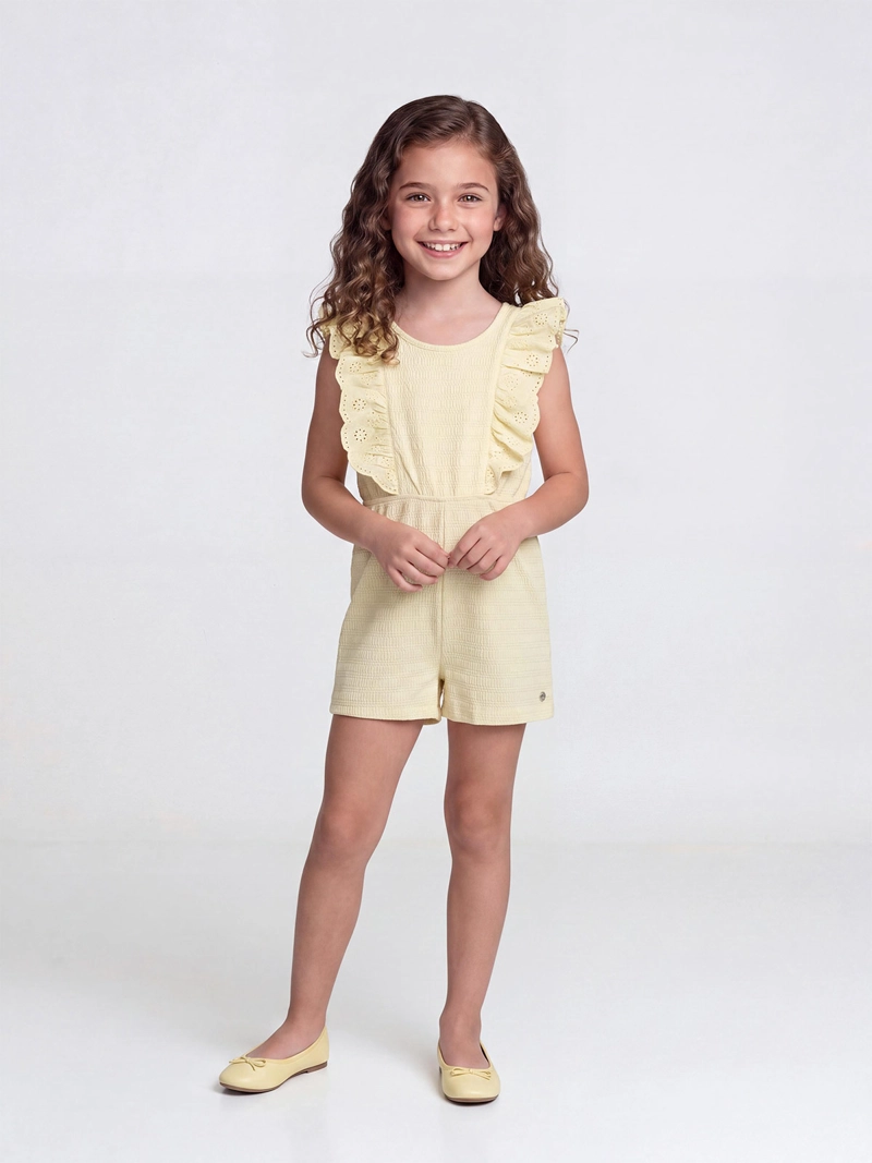 ENTERITO NIÑA HARVEST ALGODÓN CORTO BRODERIE - 1