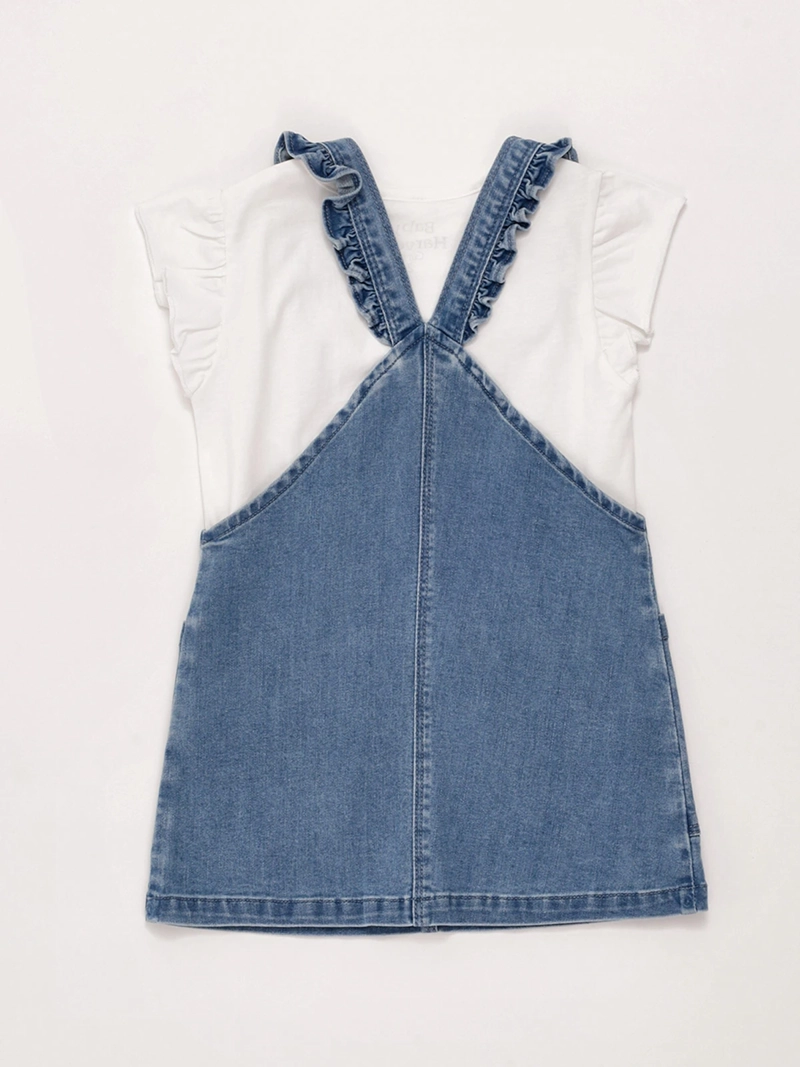 JARDINERA NIÑA BABY HARVEST ALGODÓN DENIM ESTAMPADA - 4
