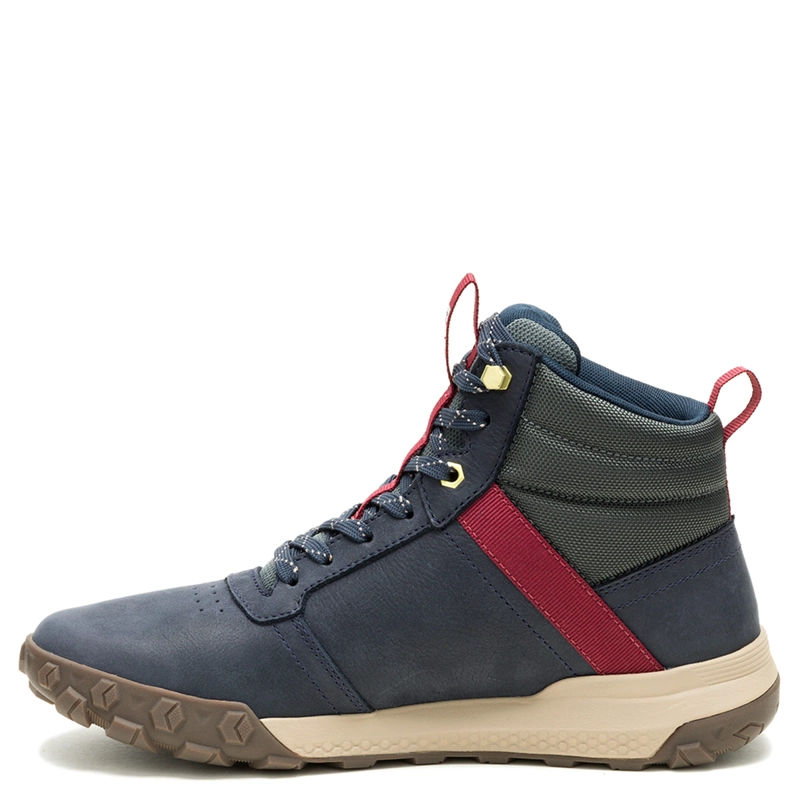 ZAPATILLAS HOMBRE CAT URBANAS AZUL HEX READY MID WP CUERO - 4
