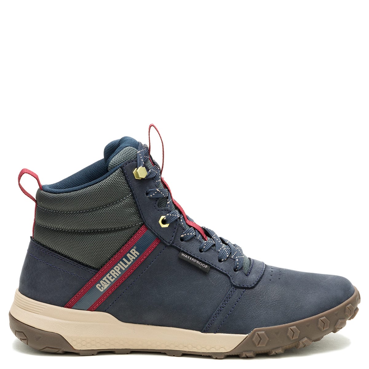 ZAPATILLAS HOMBRE CAT URBANAS AZUL HEX READY MID WP CUERO - 1