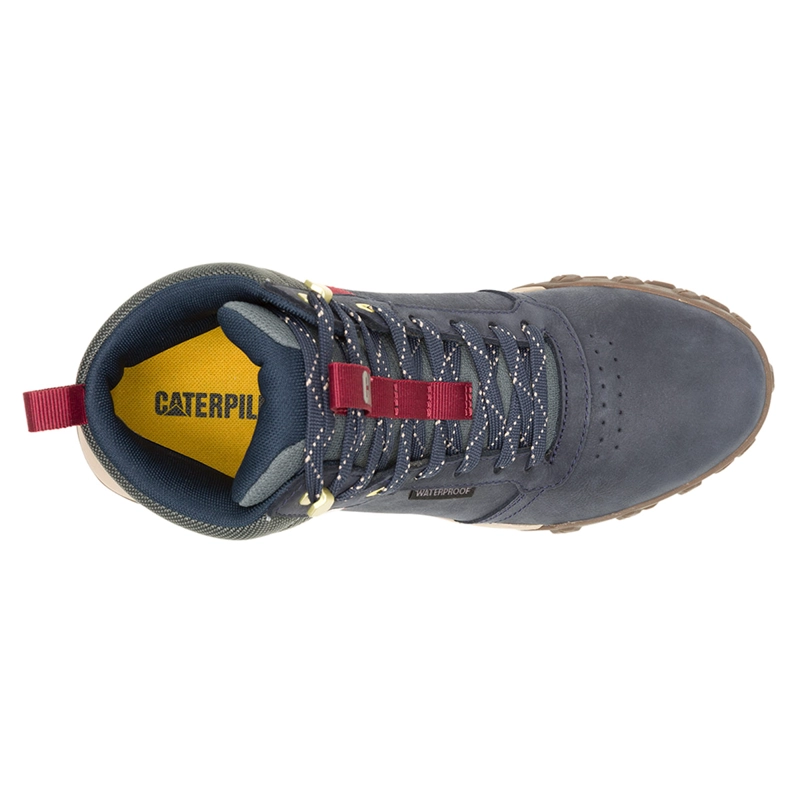 ZAPATILLAS HOMBRE CAT URBANAS AZUL HEX READY MID WP CUERO - 5