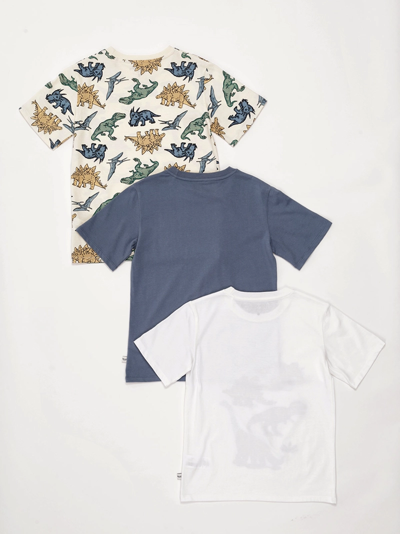 PACK X3 POLERA NIÑO HARVEST ALGODÓN MANGA CORTA - 2