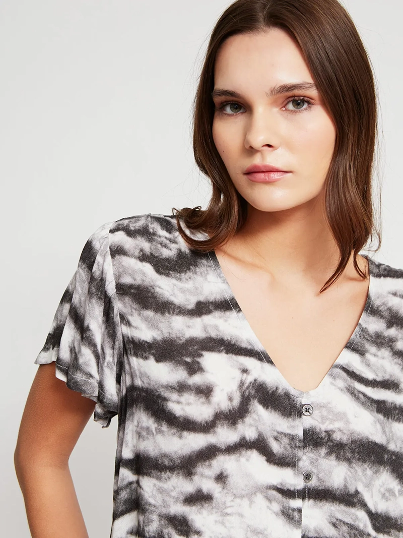 BLUSA MUJER BARBADOS MANGA CORTA ESTAMPADA - 3