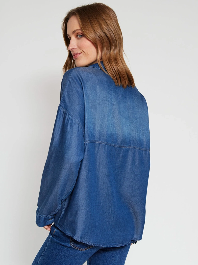 BLUSA MUJER TATIENNE MANGA LARGA BOLSILLO LENTEJUELAS - 3
