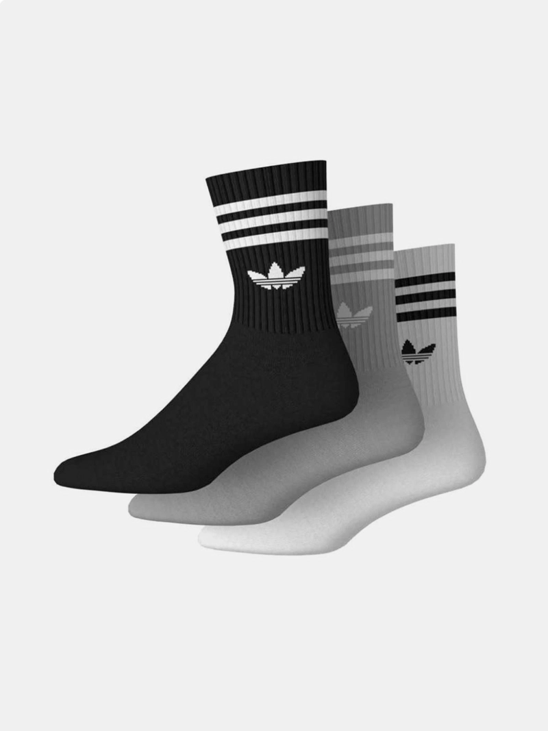 PACK X3 CALCETINES MUJER ADIDAS MEDIA PANTORRILLA TRES TIRAS - 2