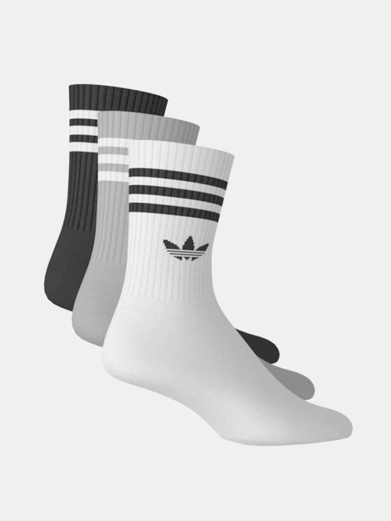 PACK X3 CALCETINES MUJER ADIDAS MEDIA PANTORRILLA TRES TIRAS - 5