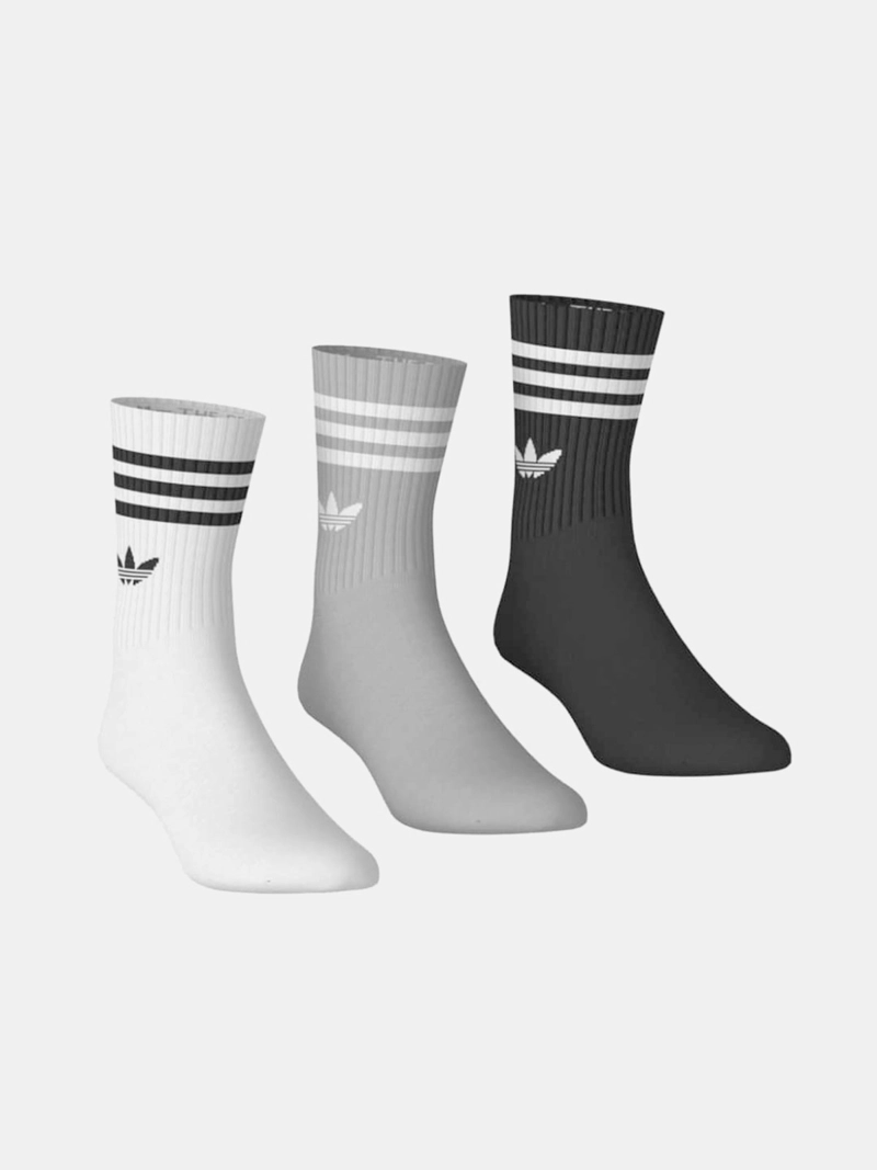 PACK X3 CALCETINES MUJER ADIDAS MEDIA PANTORRILLA TRES TIRAS - 6