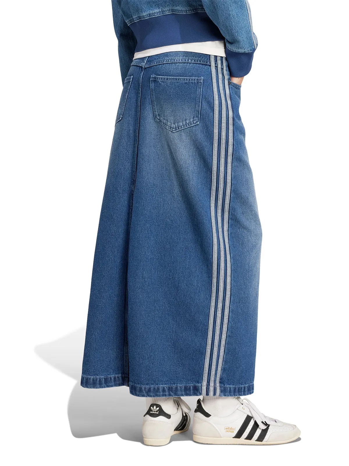 FALDA MUJER ADIDAS ORIGINALS ALGODÓN LÁPIZ DENIM 3 TIRAS - 3