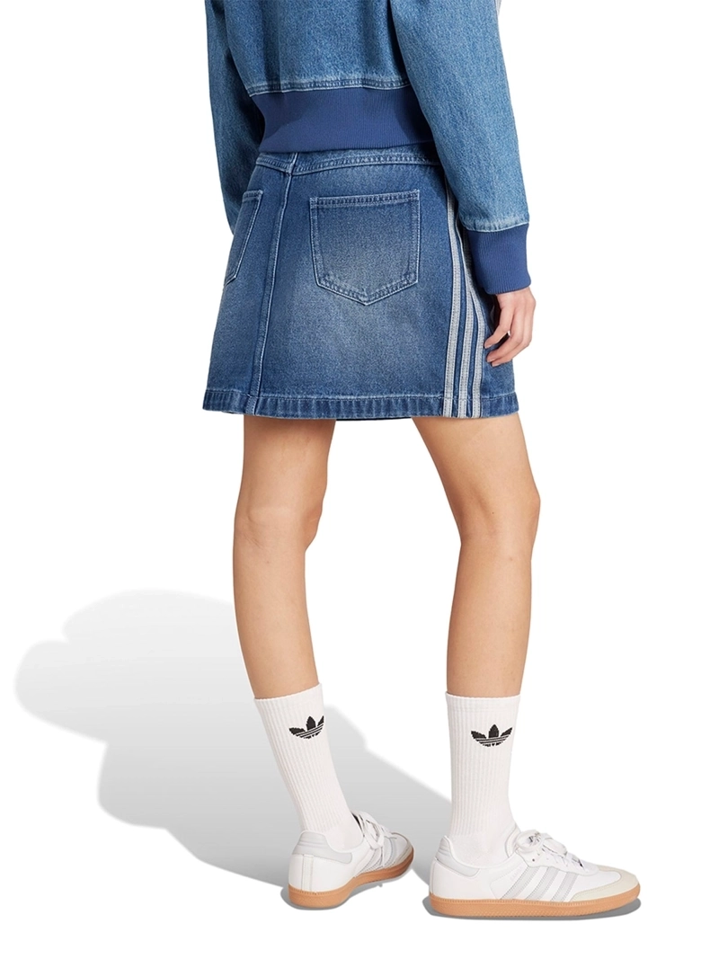 FALDA MUJER ADIDAS ALGODÓN MINI DENIM 3 TIRAS - 2