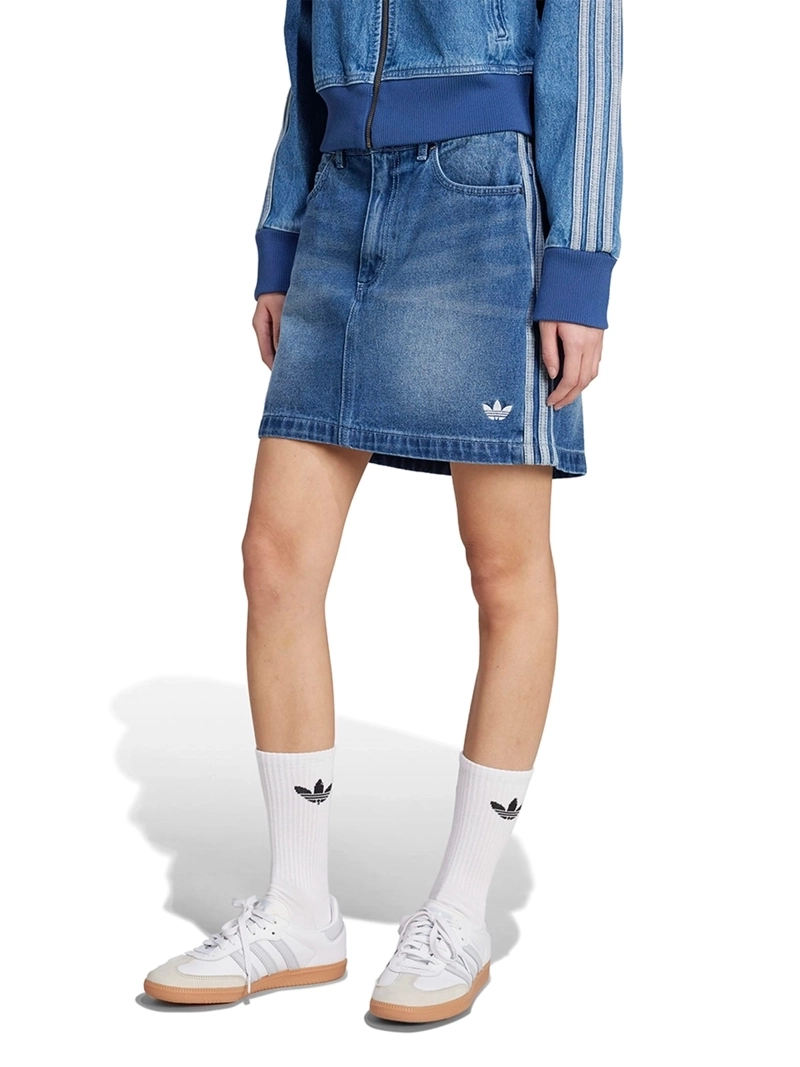 FALDA MUJER ADIDAS ALGODÓN MINI DENIM 3 TIRAS - 3