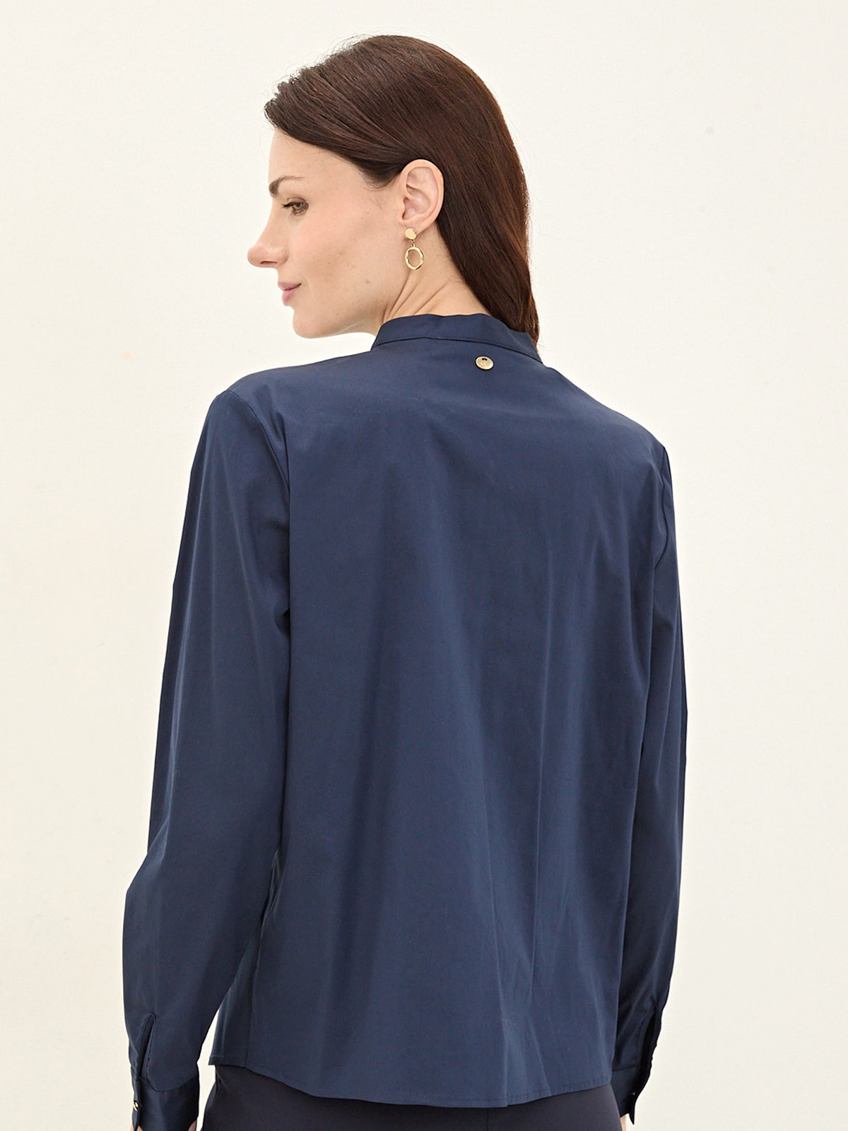BLUSA MUJER MA GRIFFE ALGODÓN CUELLO MAO MANGA LARGA - 4