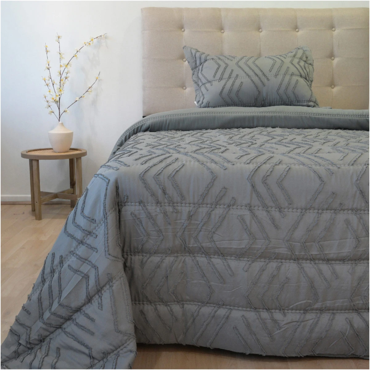 PLUMÓN DORAL TOUCH NEBULA 1.5 PLAZAS GRIS  - 1