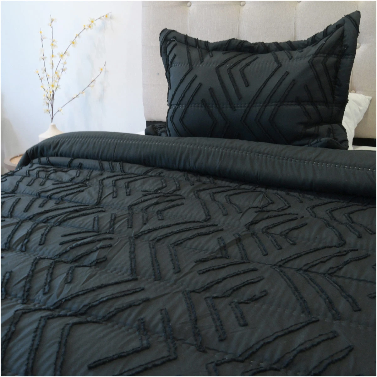 PLUMÓN DORAL TOUCH NEBULA 1.5 PLAZAS NEGRO  - 2