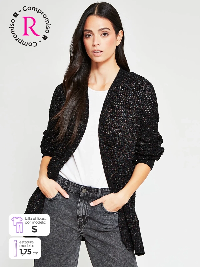 CARDIGAN MUJER BARBADOS BRILLOS - 1