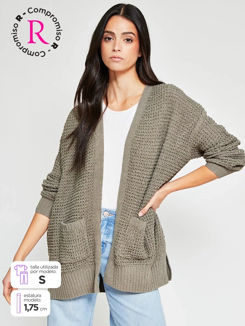 CARDIGAN MUJER BARBADOS BRILLOS - 1