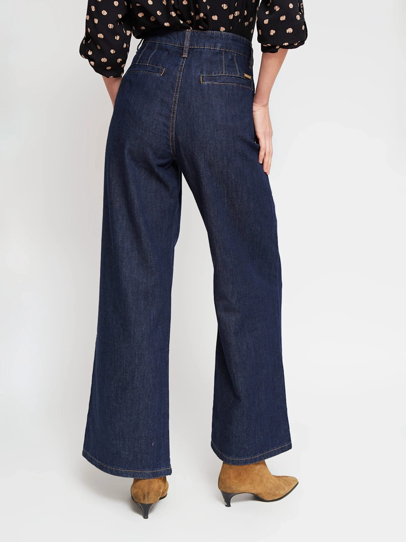 JEANS MUJER CACHAREL ALGODÓN PIERNA ANCHA - 3