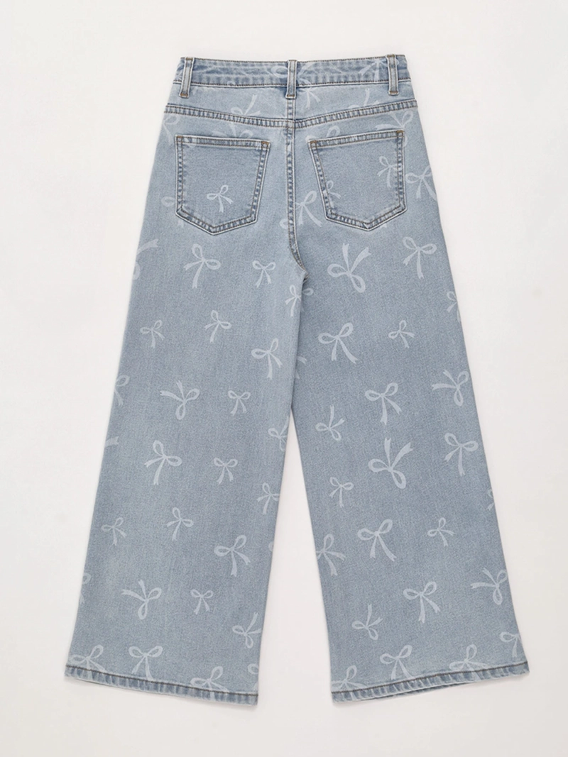 JEANS NIÑA HARVEST ALGODÓN WIDE PRINT - 4